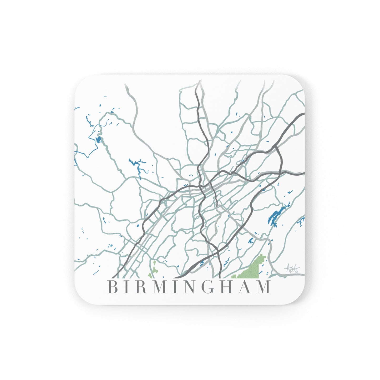 Birmingham Cork Back Coaster