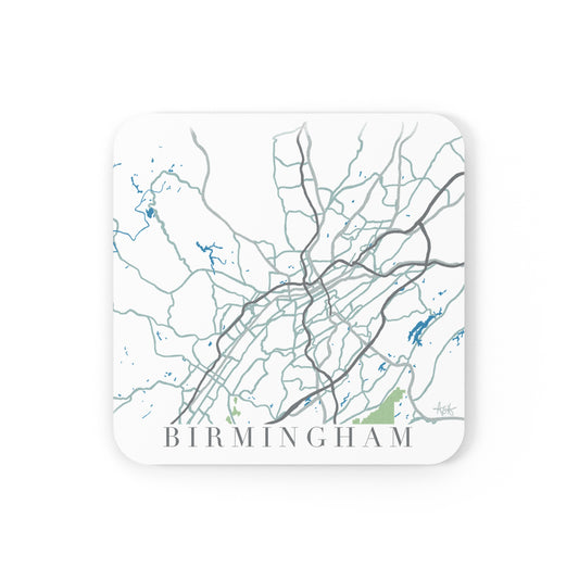 Birmingham Cork Back Coaster