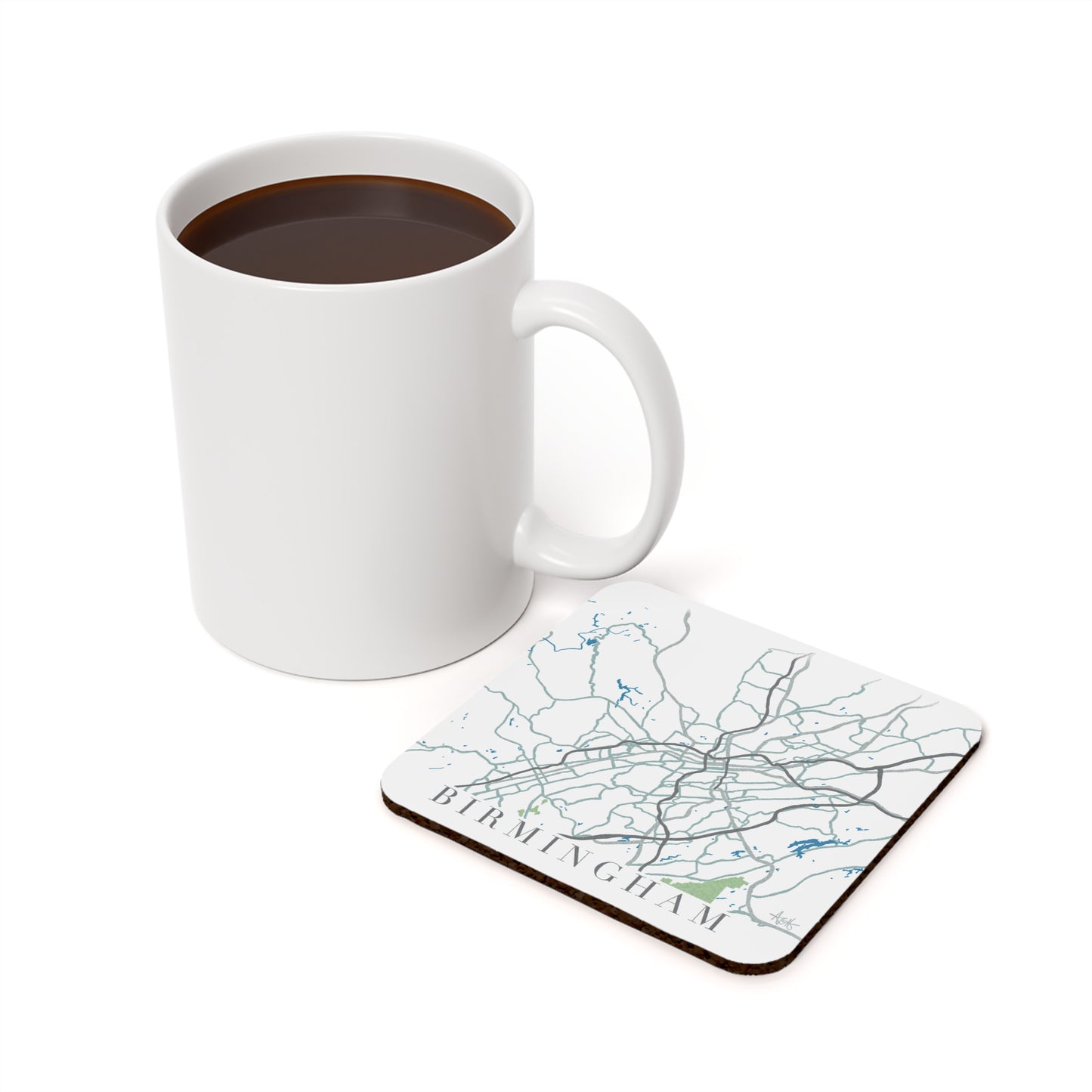 Birmingham Cork Back Coaster